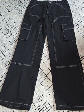 Hot Topic Contrast Stitch Cargo Pants Mens Small
